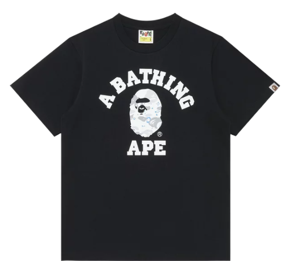 BAPE Space Camo College Tee 'Black' Galaxy