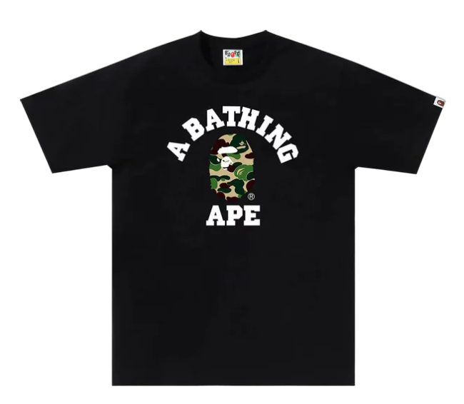 BAPE ABC Camo College Tee 'Black/Green'