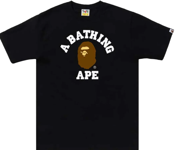 BAPE ABC Camo College Tee Black/brown