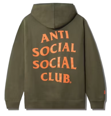 Anti Social Social Club x Undefeated Paranoid Hoodie Olive