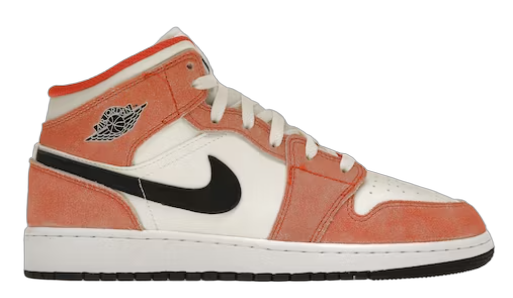 Jordan 1 Mid SE Orange Suede