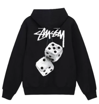 Stussy Fuzzy Dice HOODIE Black