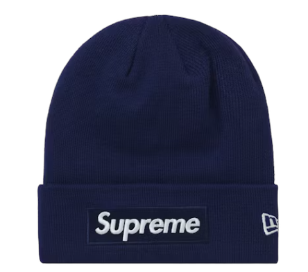 Supreme New Era Box Logo Beanie (FW21) Washed Navy