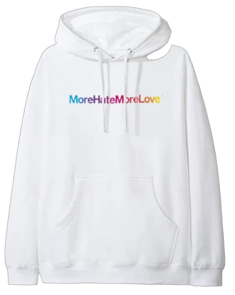Anti Social Social Club More Hate More Love Hoodie White