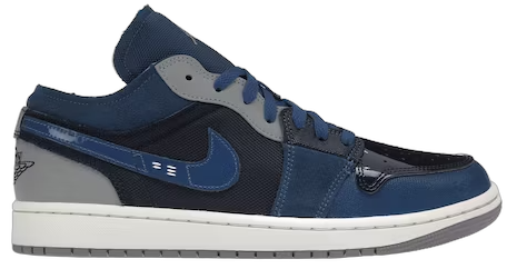 Jordan 1 Low SE Craft Obsidian French Blue Ashen Slate White
