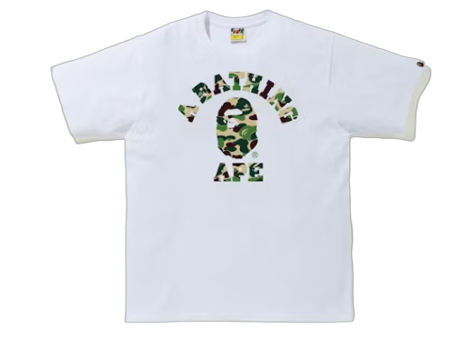 BAPE ABC Camo College Tee (SS21) White/Green