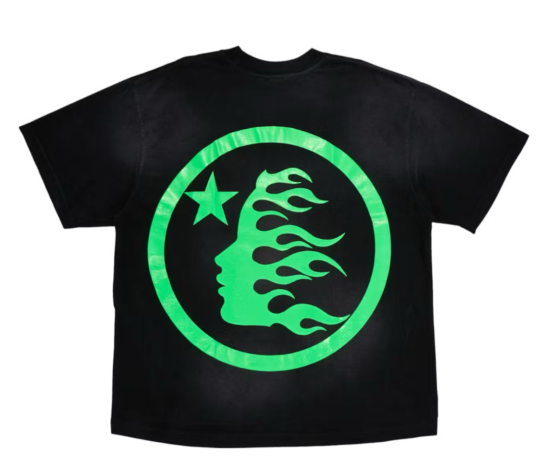 Hell Star Black Green Logo Gel Tee