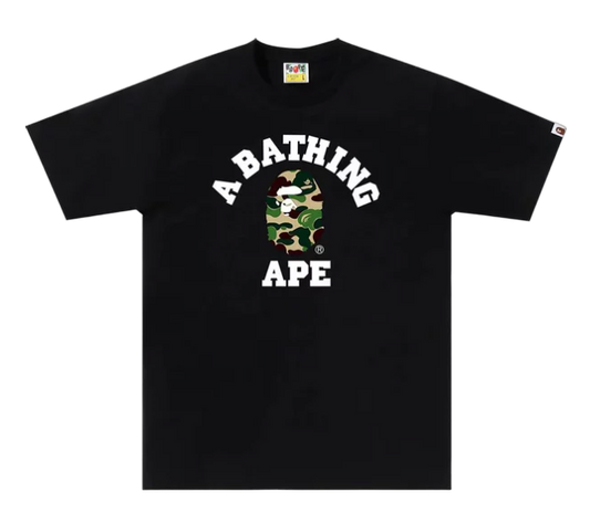 BAPE ABC Camo College Tee 'Black/Green'