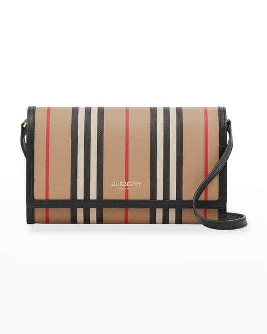 Burberry Hannah Icon Striped Crossbody Bag (Womens)