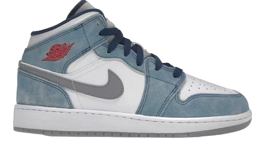 Jordan 1 Mid SE French Blue Light Steel (GS)