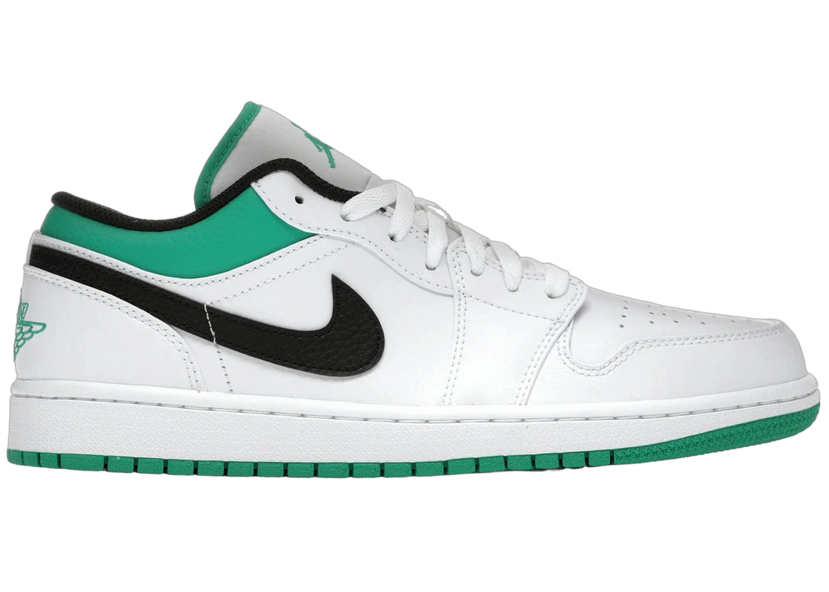 Jordan 1 Low White Lucky Green Black
