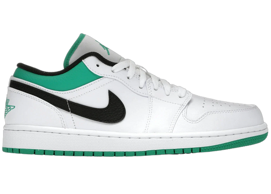 Jordan 1 Low White Lucky Green Black