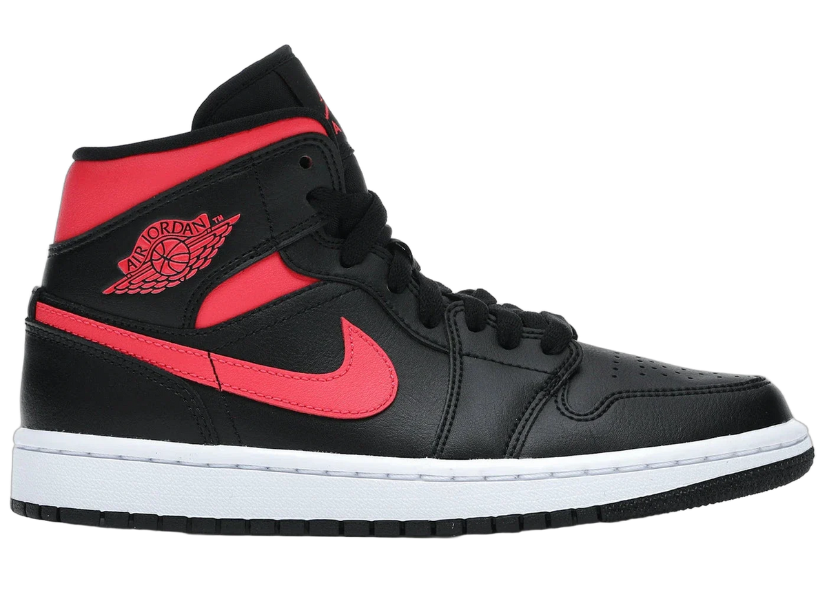 Jordan 1 Mid Black Siren Red
