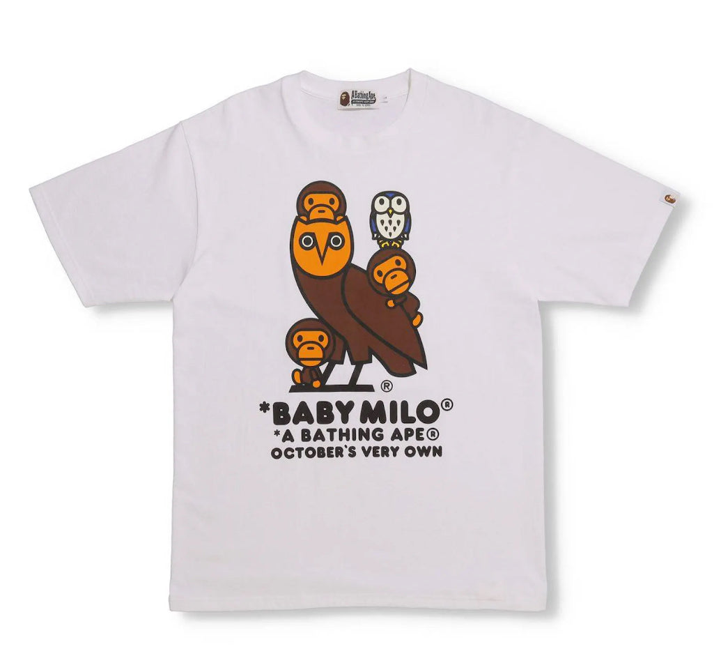 Bape x OVO Baby Milo Tee White