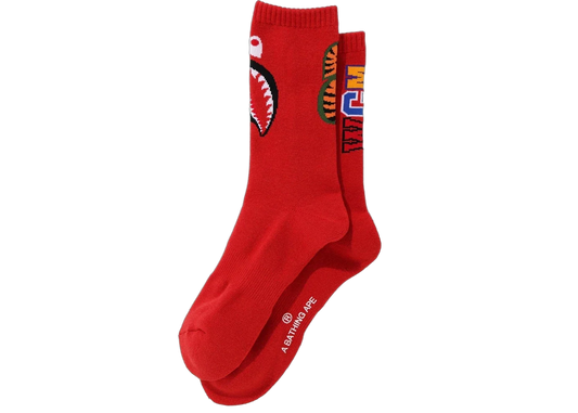 Bape Socks Red Shark