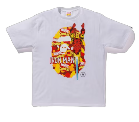 BAPE x Marvel Comics Camo Iron Man Tee White (2021)