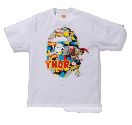 BAPE x Marvel Comics Camo Mighty Thor Tee White (2021)