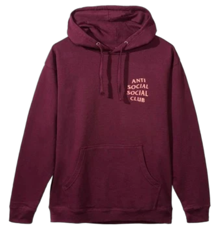 Anti Social Social Club Lost Feelies Maroon Hoodie
