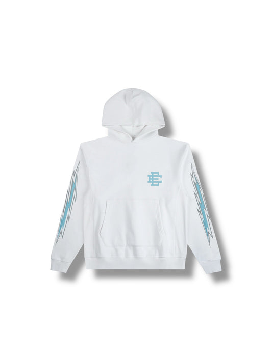 Eric Emanuel Hoodie Bolt Pattern "White/Aqua"