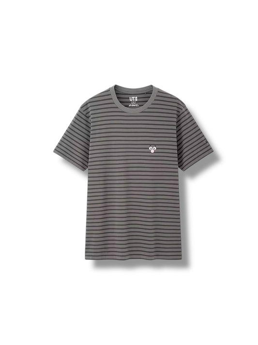 Uniqlo x Kaws BFF Striped Tee "Dark Grey"