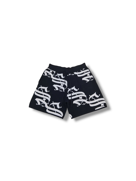 Shadow Stitch Monogram Knit Shorts