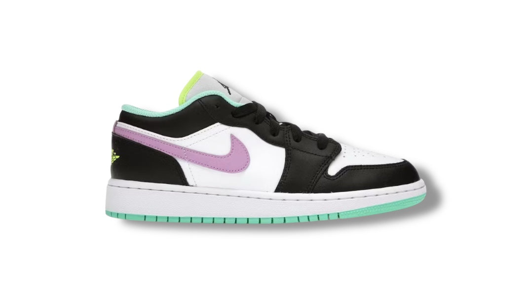 Jordan 1 Low "Green Glow Violet Shock" GS