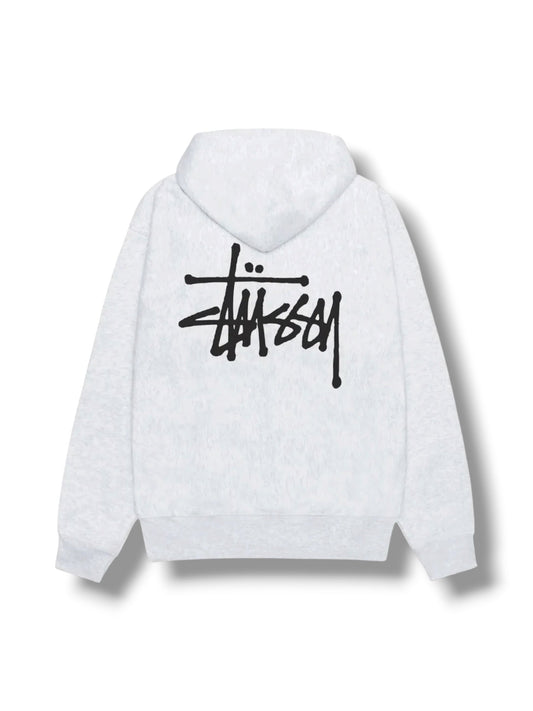 Stussy Basic Zip Up Hoodie "Ash Heather"