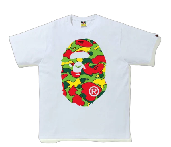 BAPE Color Camo Big Ape Head Tee WHITE/Multi