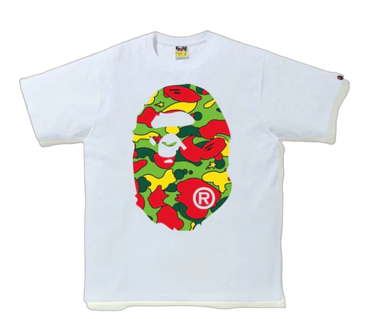 BAPE Color Camo Big Ape Head Tee WHITE/Multi
