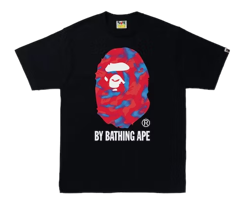 BAPE Stroke Camo by Bathing Ape Tee Black/Red