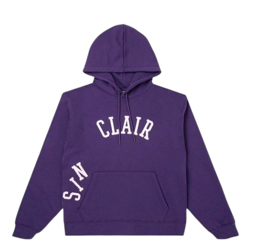 SINCLAIR Purple Cotton Knockoff Graphic Hoodie
