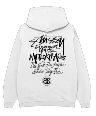 Stussy Modern Age Hoodie / WHITE