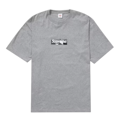 Supreme Emilio Pucci Box Logo Tee Heather Grey/Black (2021)