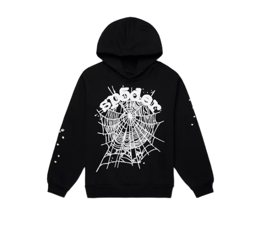 Sp5der OG Web Hoodie Black