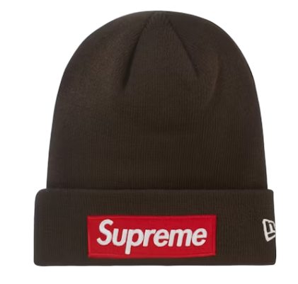 Supreme New Era Box Logo Beanie (FW22) Brown