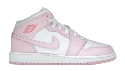 Jordan 1 Mid Pink Foam Fire Red