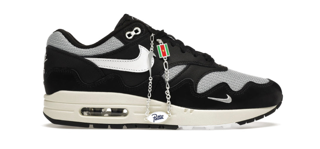 Nike x Patta Air Max 1 "Noir/Metallic Silver"