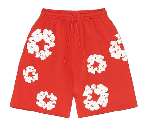 Denim Tears The Cotton Wreath Shorts Red